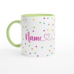 personalised-polka-mug-green