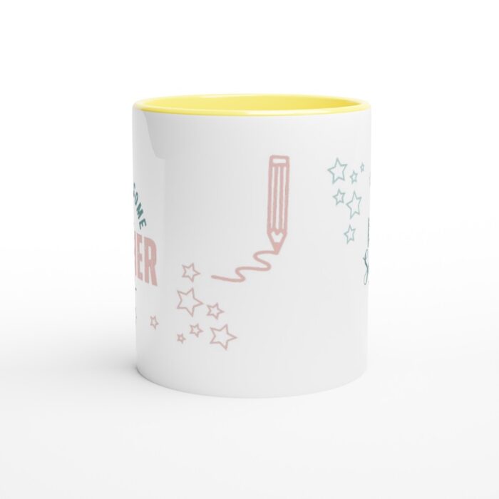 personalised-retro-mug-teacher-yellow-side