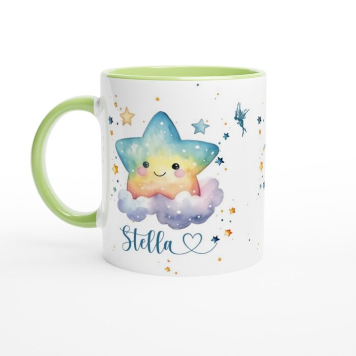 personalised-stars-mug-green