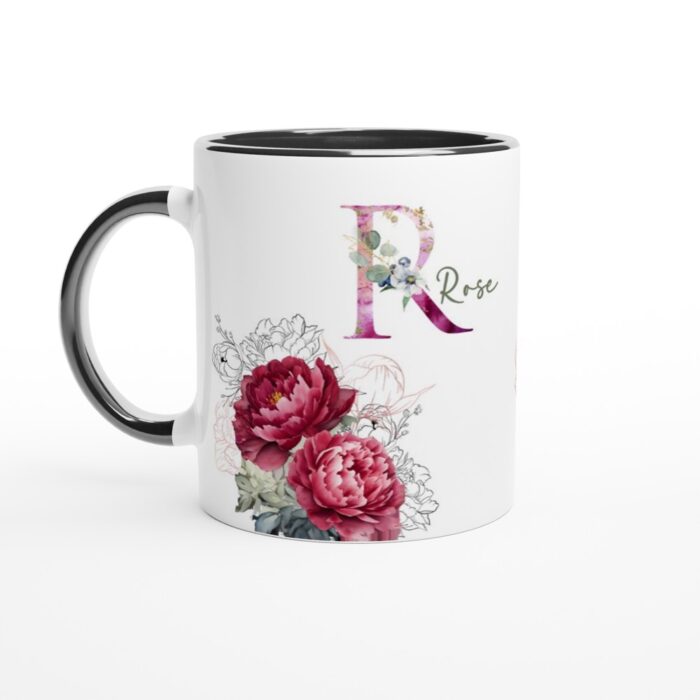 personalised-peony-mug-black