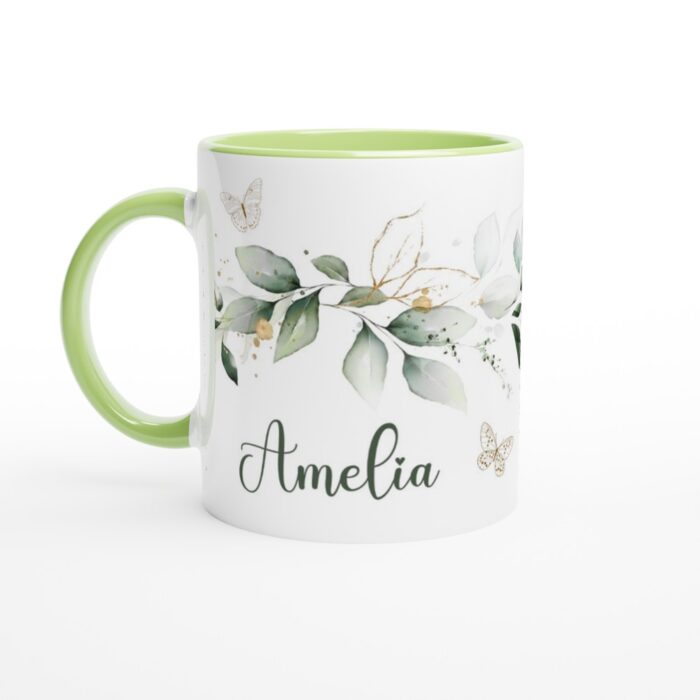 custom-name-leaves-mug-green