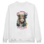 Morrigan Celtic Goddess Sweatshirt White