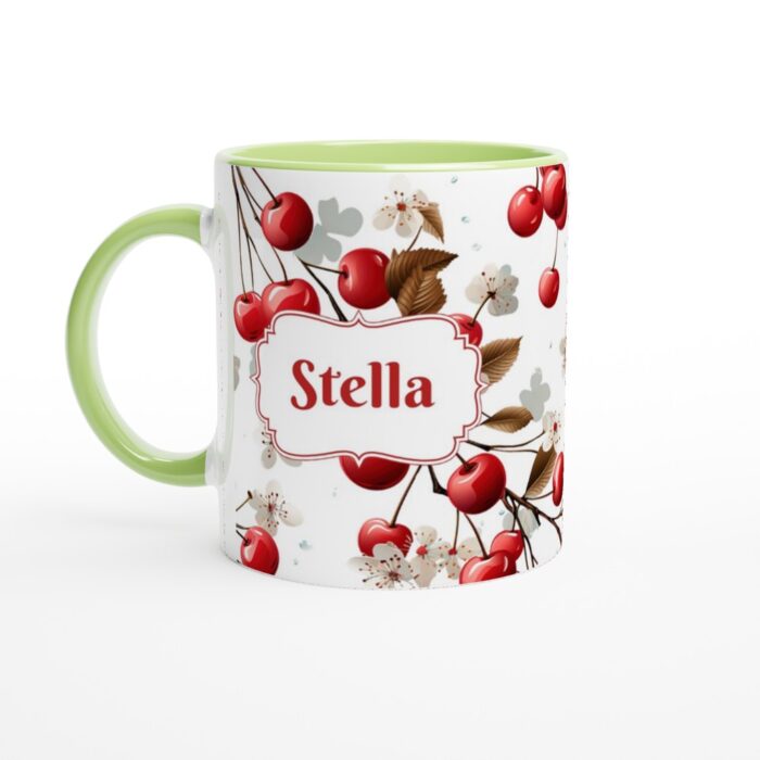 personalised-cherry-retro-mug-green