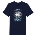 fairycore dark academia navy tee shirt