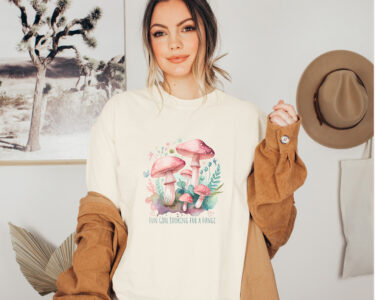 Funny Natural Coloured Fungi Mushroom Tee shirt