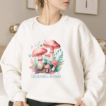 mycology fleece white fungi humour sweatshirt pullover for women