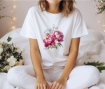 wildflower cottagecore white tshirt