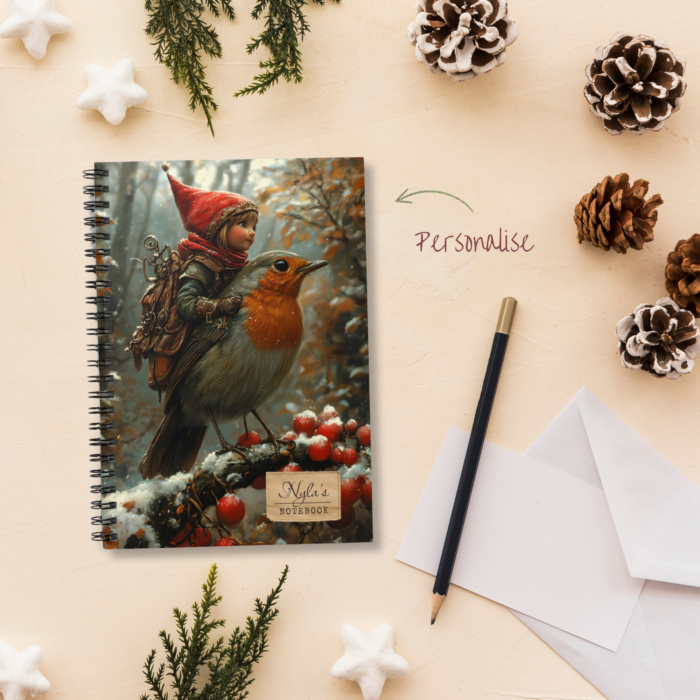 Custom Red Robin Rider Fantasy Stationary Notebook