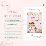 Personalised Recipe Notebook, A5 with 150 Blank Lined Pages - Image 3